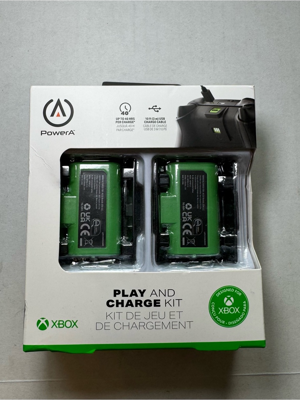 New PowerA Xbox Play & Charge Kit Dual Battery Pack